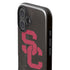 University of Southern California USC Black Distressed iPhone 16 Plus Impact Case