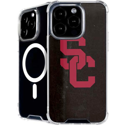 University of Southern California USC Black Distressed iPhone 16 Pro Max MagSafe Case
