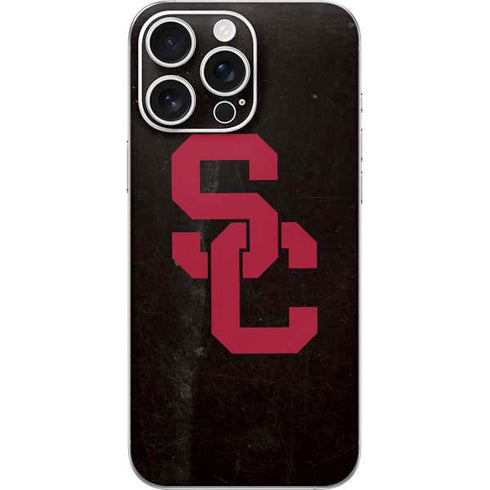 University of Southern California USC Black Distressed iPhone 16 Pro Max Skin