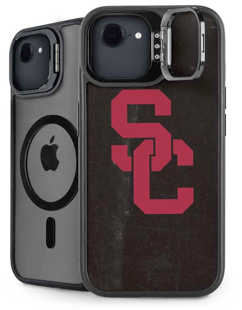 University of Southern California USC Black Distressed iPhone 16e Kickstand Case