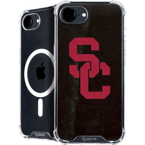University of Southern California USC Black Distressed iPhone 16e MagSafe Case