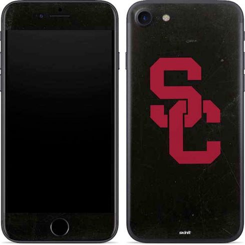 University of Southern California USC Black Distressed iPhone 7 Skin
