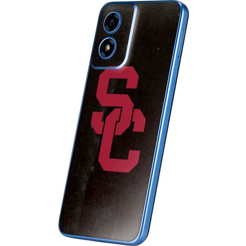 University of Southern California USC Black Distressed Moto G Play 4G (2024) Skin