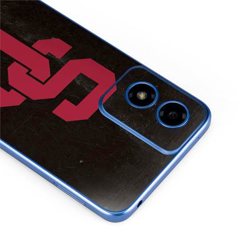 University of Southern California USC Black Distressed Moto G Play 4G (2024) Skin