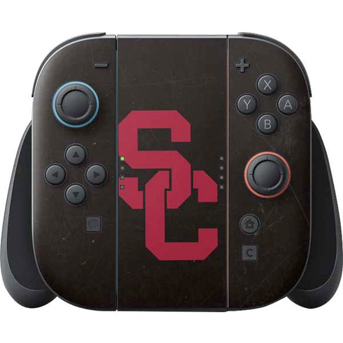 University of Southern California USC Black Distressed Nintendo Switch 2 (2025) Joy-Con Controller Skin