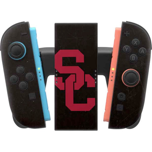 University of Southern California USC Black Distressed Nintendo Switch 2 (2025) Joy-Con Controller Skin