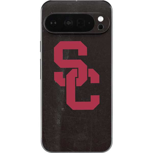 University of Southern California USC Black Distressed Pixel 9 Pro XL Skin