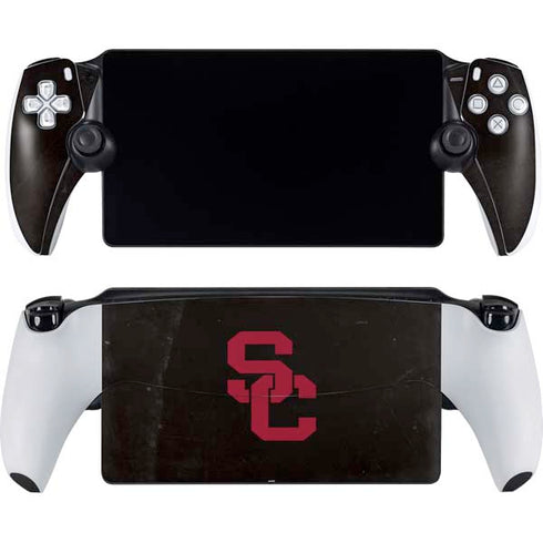 University of Southern California USC Black Distressed PlayStation PS5 Skins