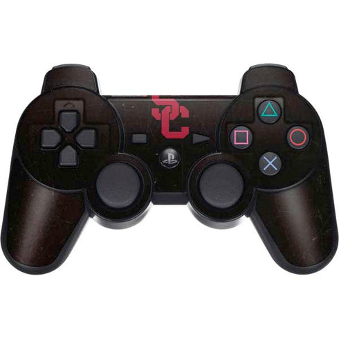 University of Southern California USC Black Distressed PS3 Dual Shock wireless controller Skin