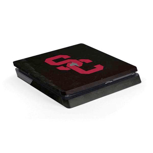University of Southern California USC Black Distressed PS4 Slim Skin