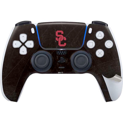University of Southern California USC Black Distressed PS5 Pro Bundle Skin