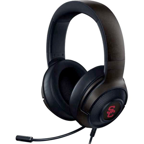 University of Southern California USC Black Distressed Razer Kraken X Skin