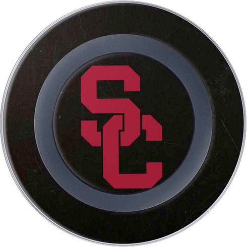 University of Southern California USC Black Distressed Wireless Charger Skin