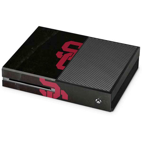 University of Southern California USC Black Distressed Xbox One Console Skin