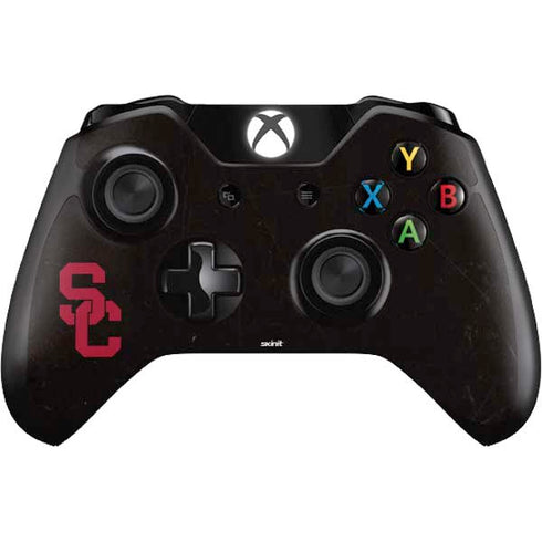 University of Southern California USC Black Distressed Xbox One Controller Skin