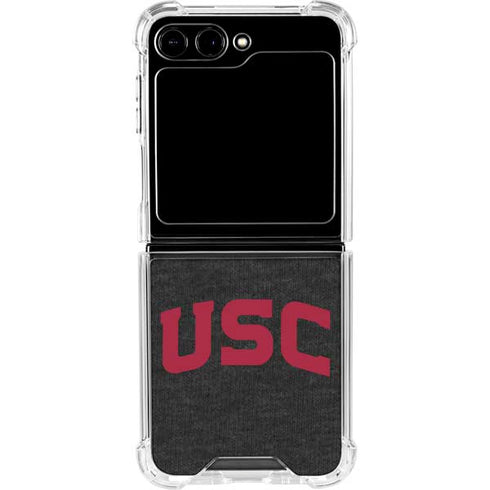University of Southern California USC Bold Logo Galaxy Z Flip6 Clear Case