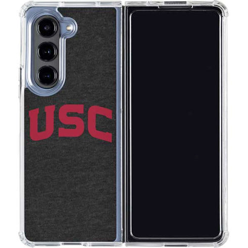 University of Southern California USC Bold Logo Galaxy Z Fold5 5G Clear Case