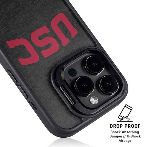 University of Southern California USC Bold Logo iPhone 14 Pro Kickstand Case