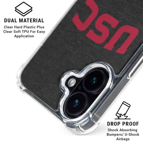 University of Southern California USC Bold Logo iPhone 16 Clear Case