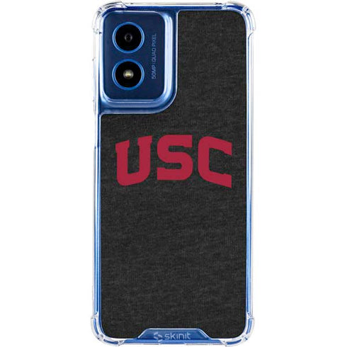 University of Southern California USC Bold Logo Moto G 5G (2024) Clear Case