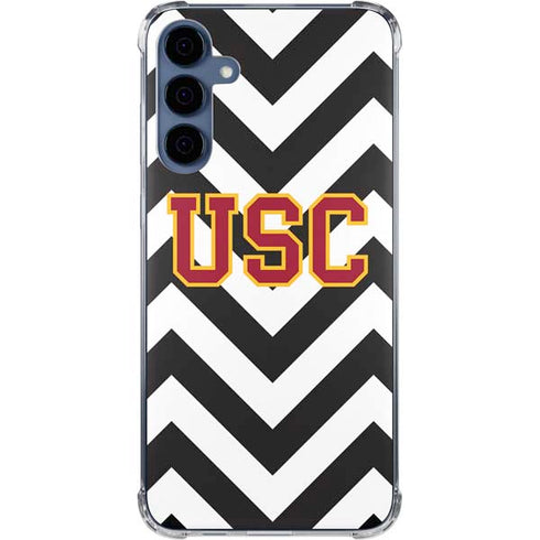 University of Southern California USC Chevron Galaxy A35 5G Clear Case