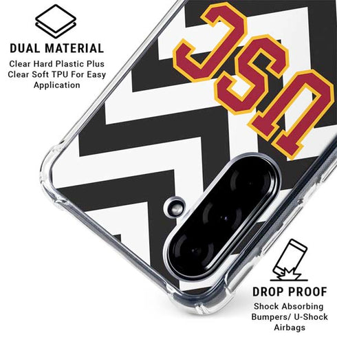 University of Southern California USC Chevron Galaxy A36 5G Clear Case