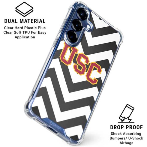 University of Southern California USC Chevron Galaxy S25 Plus Clear Case