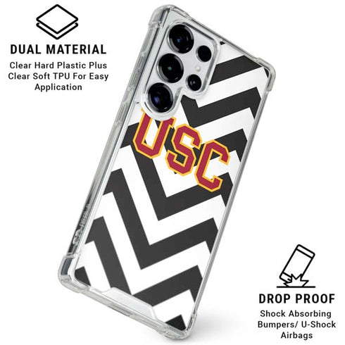 University of Southern California USC Chevron Galaxy S25 Ultra Clear Case