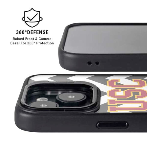University of Southern California USC Chevron iPhone 15 Plus Kickstand Case
