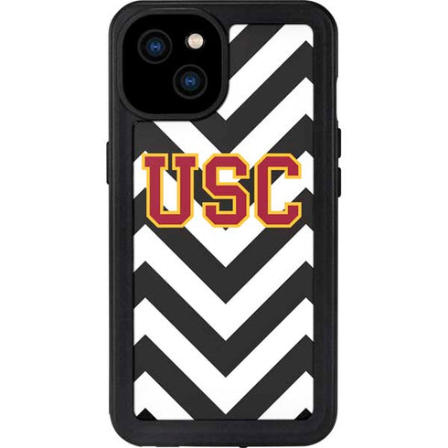 University of Southern California USC Chevron iPhone 15 Plus Waterproof Case