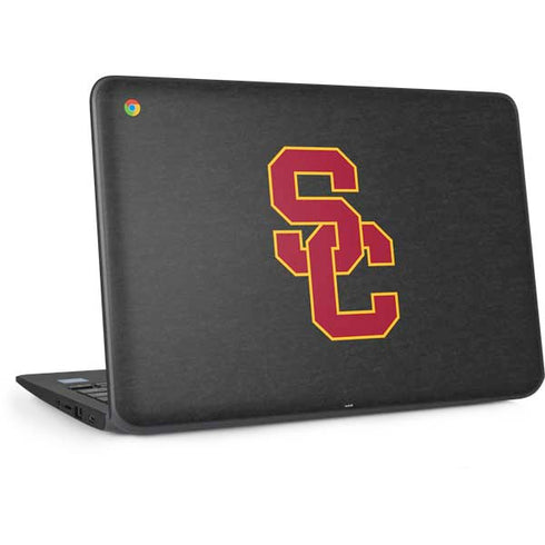 University of Southern California USC Dark Grey Logo HP Chromebook Skin