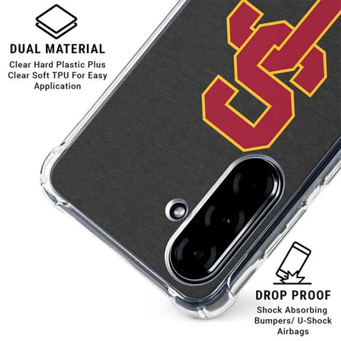 University of Southern California USC Dark Grey Logo Galaxy A36 5G Clear Case