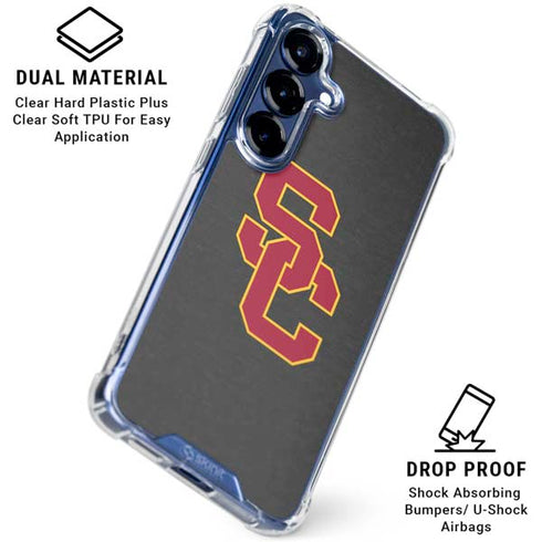 University of Southern California USC Dark Grey Logo Galaxy S25 Plus Clear Case