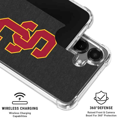 University of Southern California USC Dark Grey Logo Galaxy S26 Clear Case
