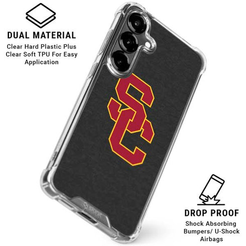 University of Southern California USC Dark Grey Logo Galaxy S26 Plus Clear Case