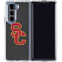 University of Southern California USC Dark Grey Logo Galaxy Z Fold5 5G Clear Case
