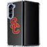 University of Southern California USC Dark Grey Logo Galaxy Z Fold5 5G Clear Case