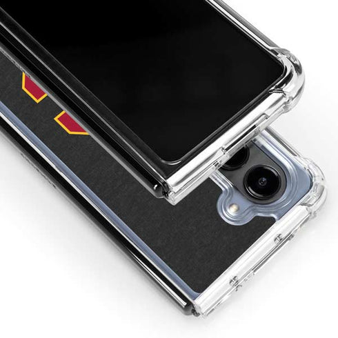 University of Southern California USC Dark Grey Logo Galaxy Z Fold5 5G Clear Case