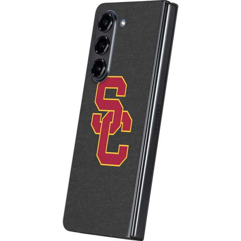 University of Southern California USC Dark Grey Logo Galaxy Z Fold5 5G Skin