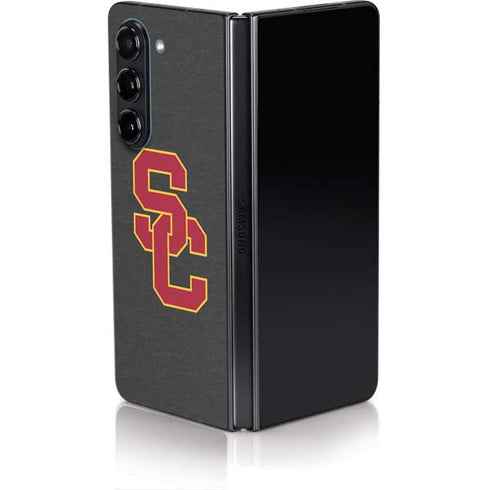 University of Southern California USC Dark Grey Logo Galaxy Z Fold5 5G Skin