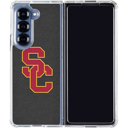 University of Southern California USC Dark Grey Logo Galaxy Z Fold6 Clear Case