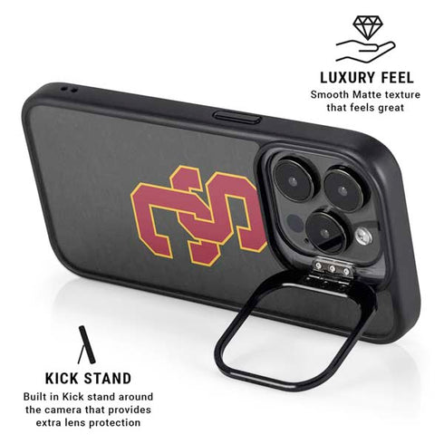 University of Southern California USC Dark Grey Logo iPhone 14 Pro Max Kickstand Case