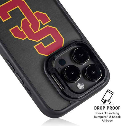 University of Southern California USC Dark Grey Logo iPhone 14 Pro Max Kickstand Case