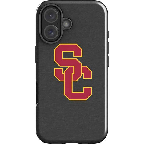 University of Southern California USC Dark Grey Logo iPhone 16 Plus Impact Case
