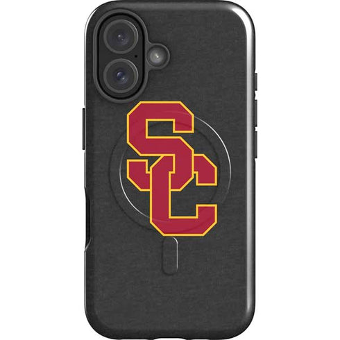 University of Southern California USC Dark Grey Logo iPhone 16 Plus Magsafe Impact Case