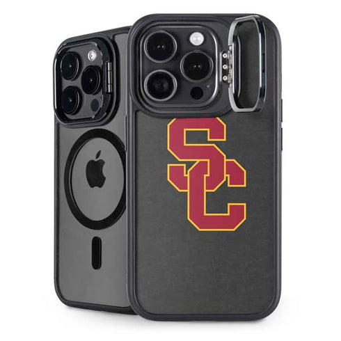 University of Southern California USC Dark Grey Logo iPhone 16 Pro Kickstand Case