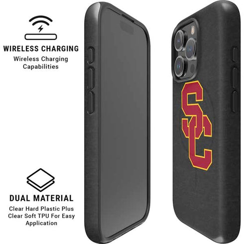 University of Southern California USC Dark Grey Logo iPhone 16 Pro Max Magsafe Impact Case