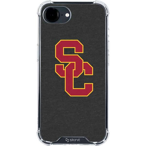 University of Southern California USC Dark Grey Logo iPhone 16e Clear Case