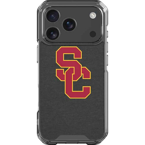 University of Southern California USC Dark Grey Logo iPhone 18 Pro Clear Case