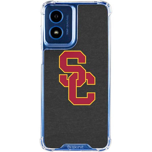 University of Southern California USC Dark Grey Logo Moto G 5G (2024) Clear Case